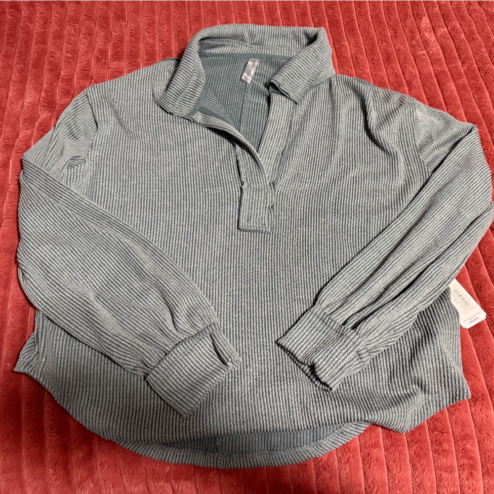 Simply Southern Women’s Ribbed Crewneck - Jade Green